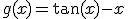 g(x)=\tan(x)-x